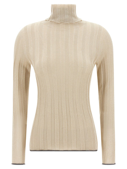 Fabiana Filippi Lurex Sweater Gold