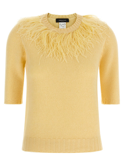 Fabiana Filippi Feather Sweater Yellow