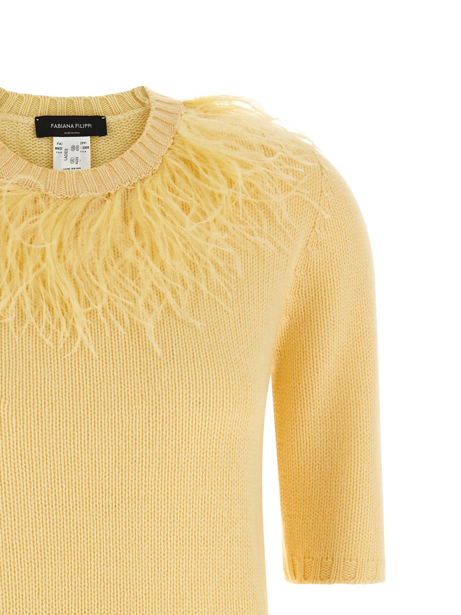 Fabiana Filippi Feather Sweater Yellow