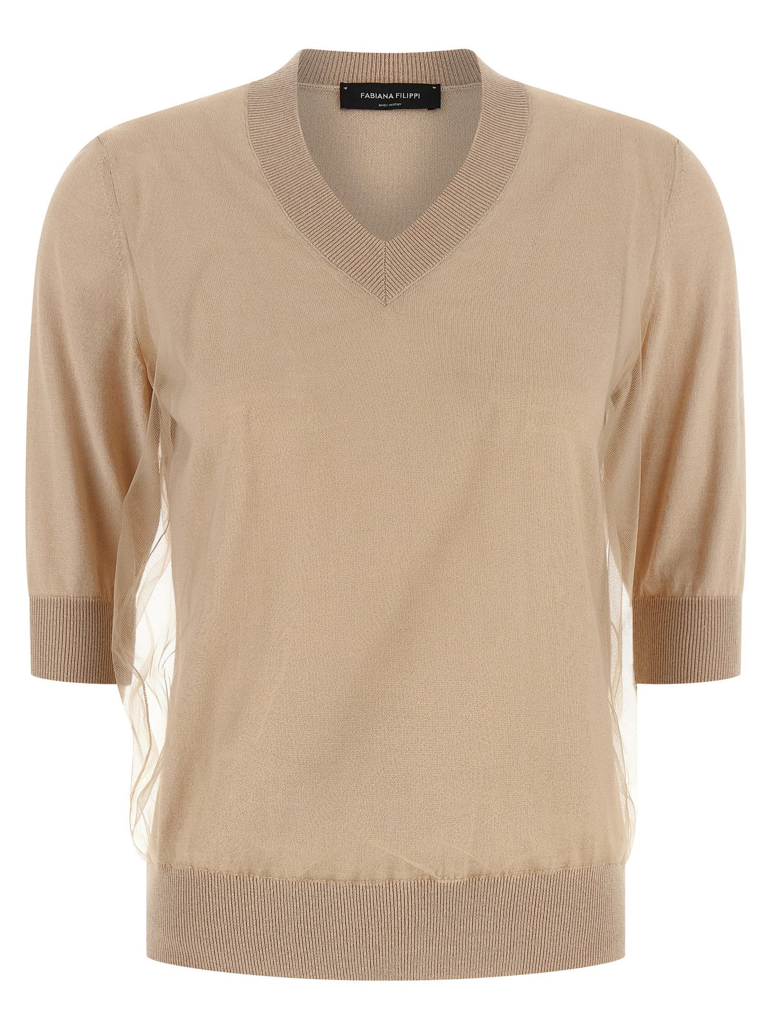 Fabiana Filippi Double Layer Sweater Beige