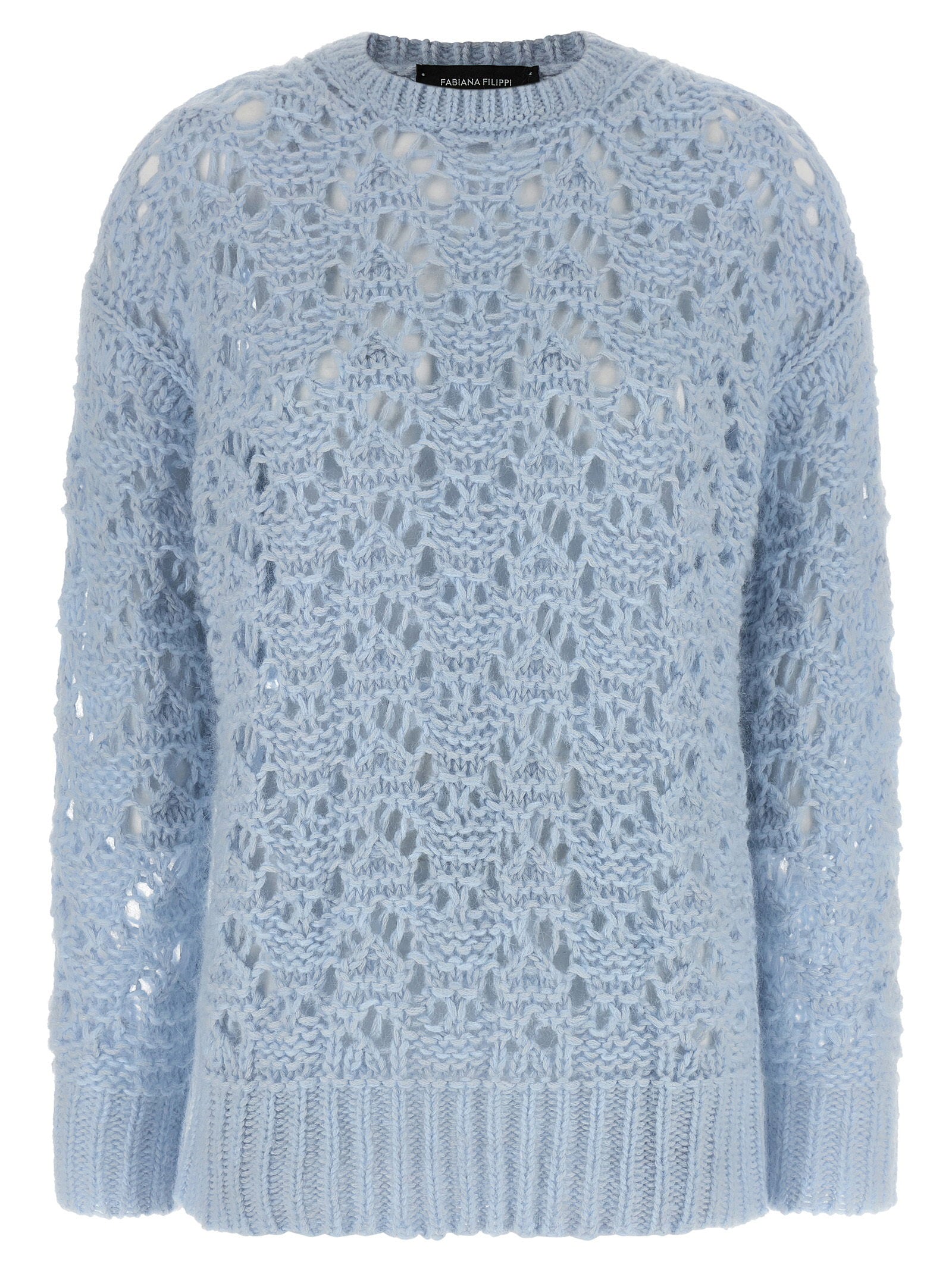 Fabiana Filippi Openwork Sweater Light blue
