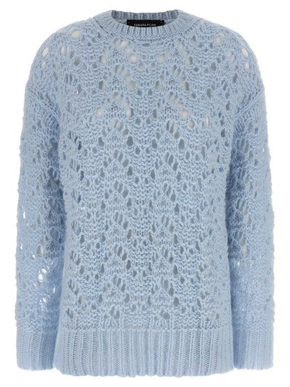 Fabiana Filippi Openwork Sweater Light blue