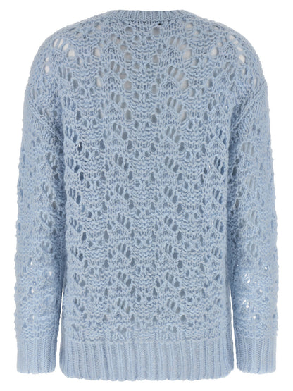 Fabiana Filippi Openwork Sweater Light blue