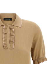 Fabiana Filippi Cotton Silk Polo Shirt Beige