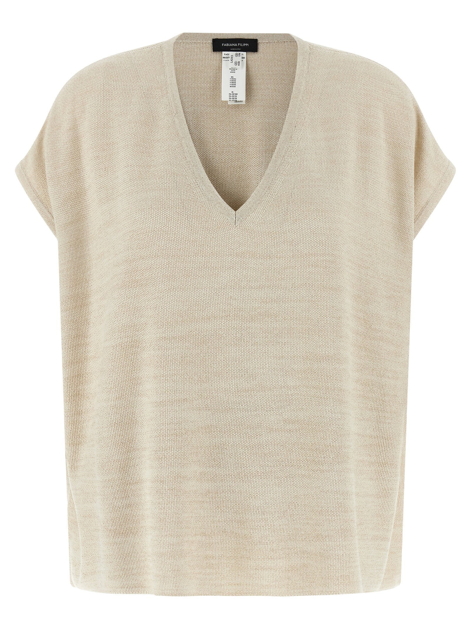 Fabiana Filippi Lamé Thread Sweater Gold