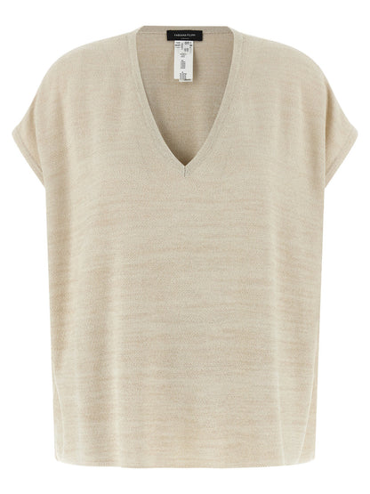 Fabiana Filippi Lamé Thread Sweater Gold