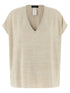 Fabiana Filippi Lamé Thread Sweater Gold