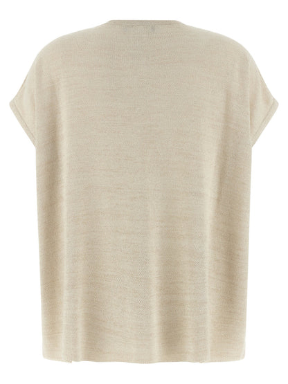 Fabiana Filippi Lamé Thread Sweater Gold