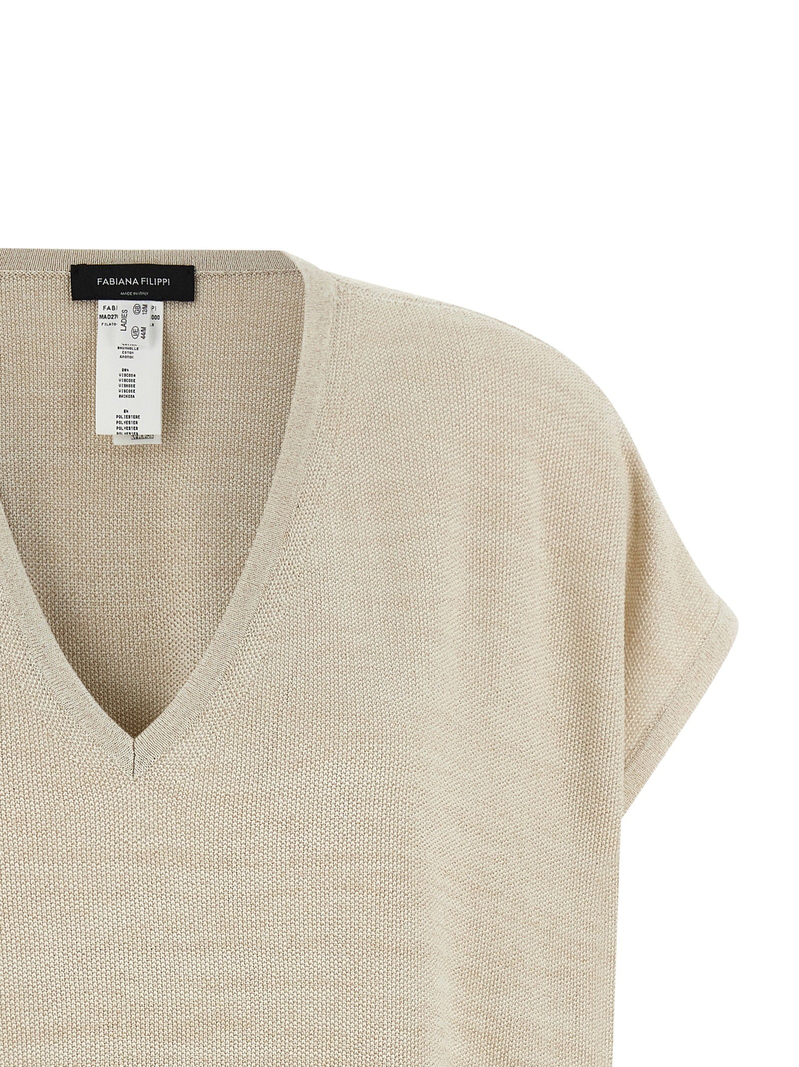 Fabiana Filippi Lamé Thread Sweater Gold