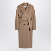 Max Mara 101801 Icon Double-Breasted Camel Wool and Cashmere Coat Beige