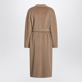Max Mara 101801 Icon Double-Breasted Camel Wool and Cashmere Coat Beige