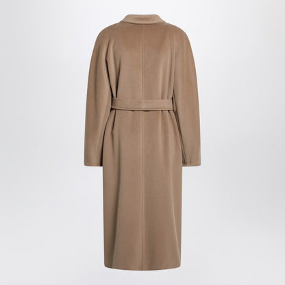 Max Mara 101801 Icon Double-Breasted Camel Wool and Cashmere Coat Beige