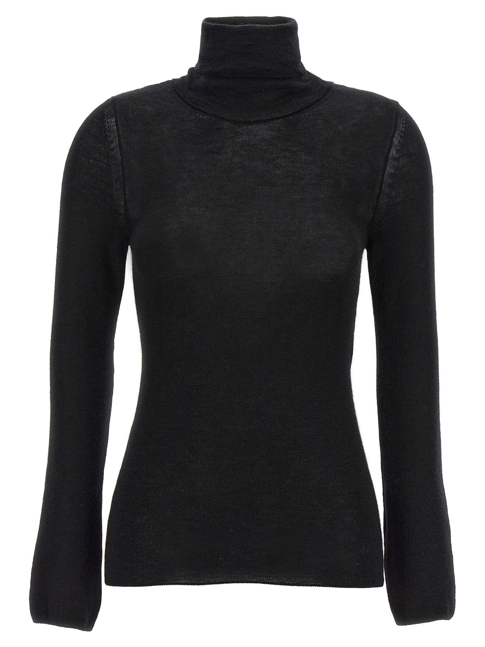 Tom Ford Silk Cashmere Turtleneck Sweater Black