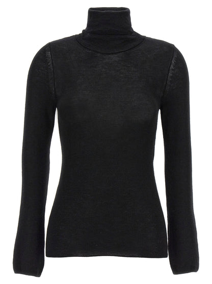 Tom Ford Silk Cashmere Turtleneck Sweater Black