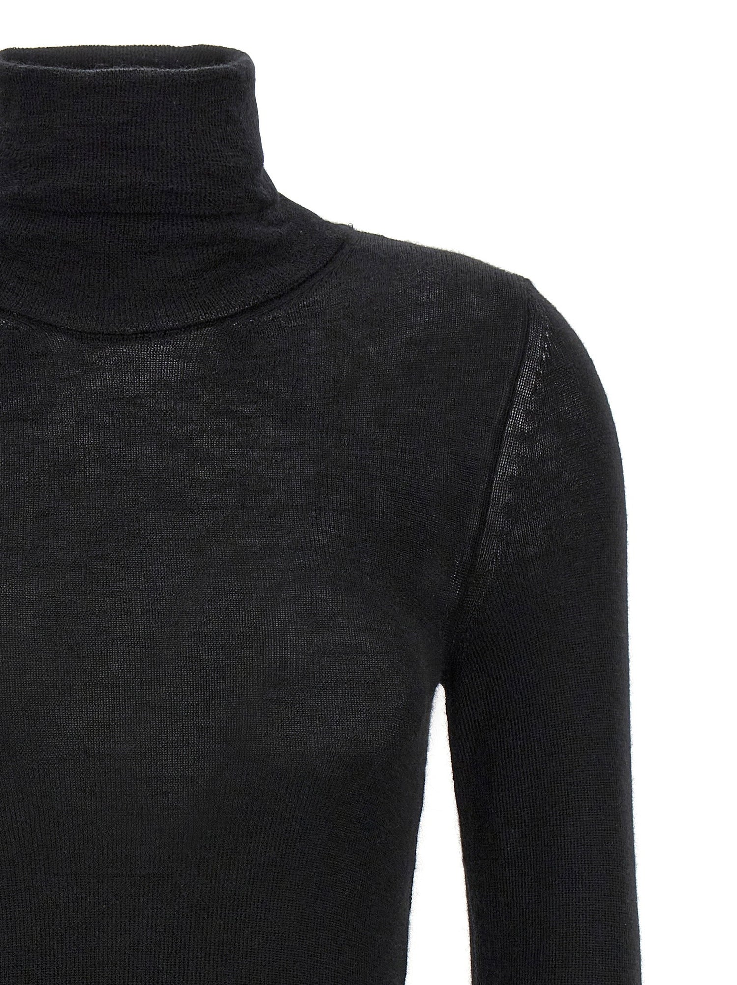 Tom Ford Silk Cashmere Turtleneck Sweater Black