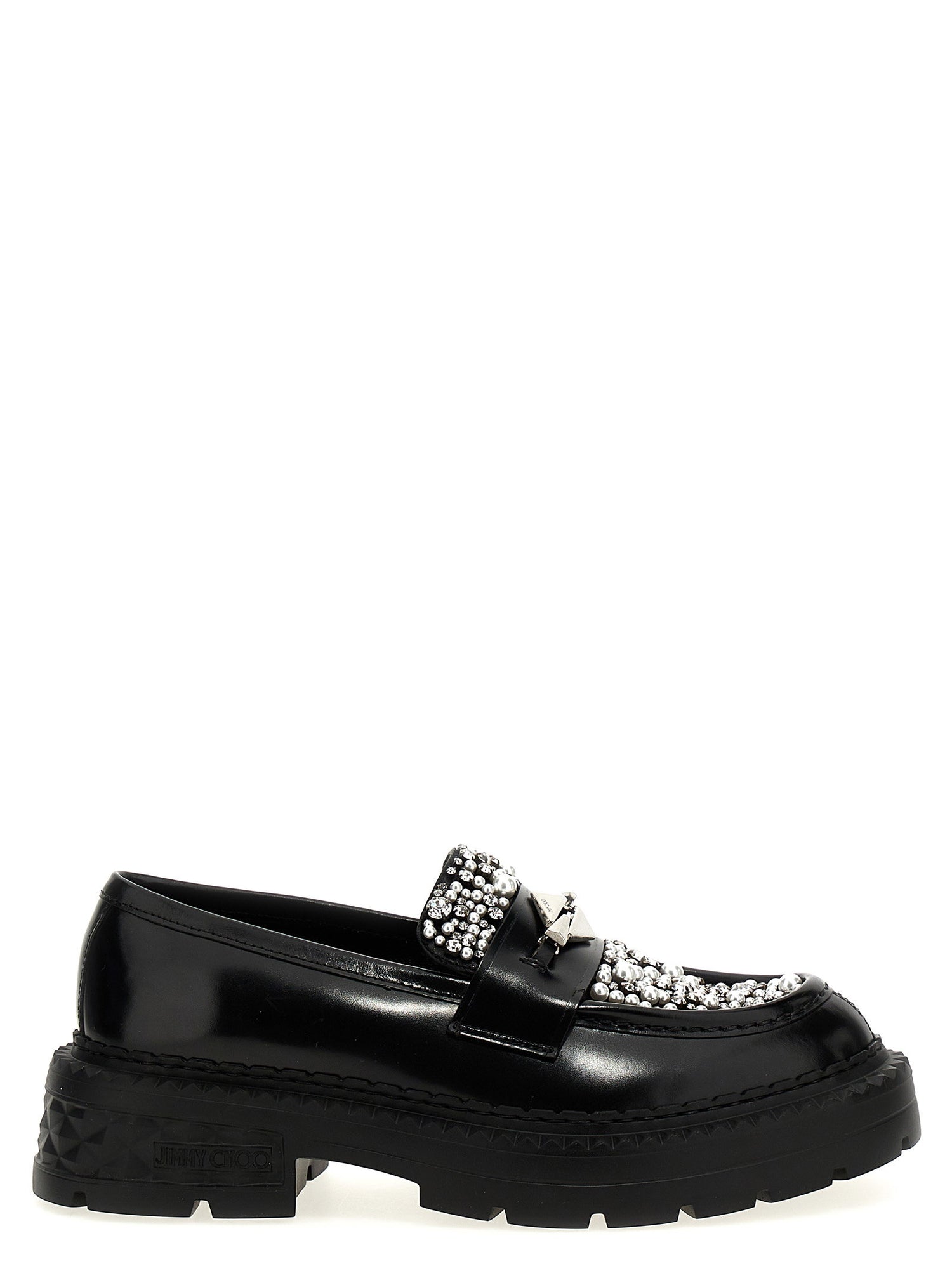 Jimmy Choo Marlow Diamond Loafers Black