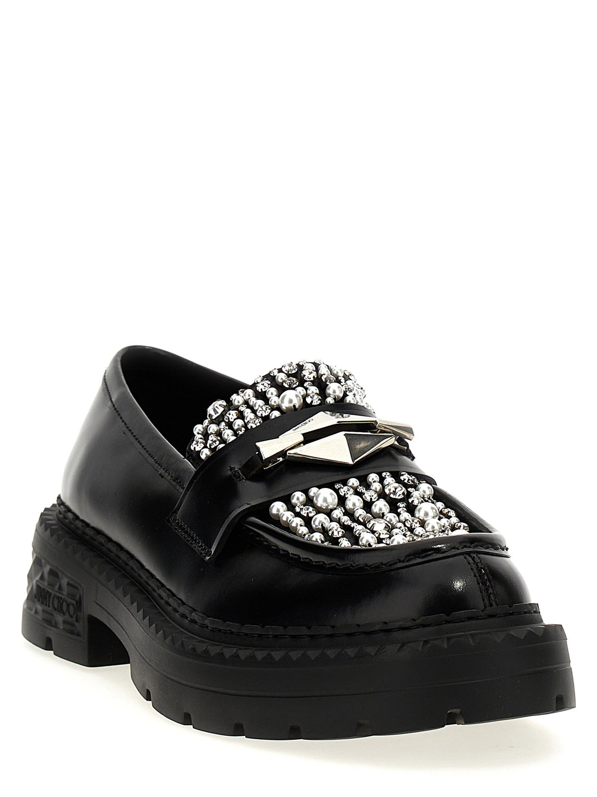 Jimmy Choo Marlow Diamond Loafers Black