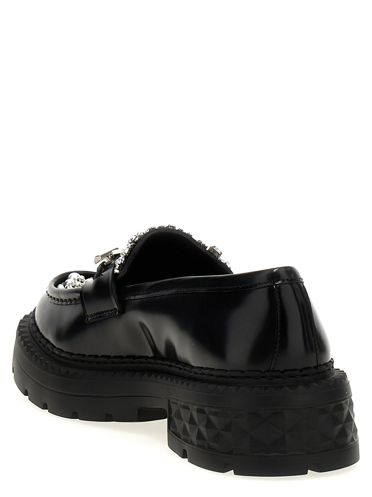 Jimmy Choo Marlow Diamond Loafers Black