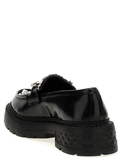 Jimmy Choo Marlow Diamond Loafers Black