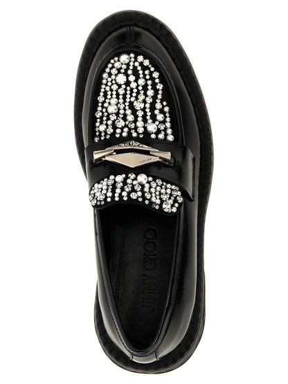 Jimmy Choo Marlow Diamond Loafers Black