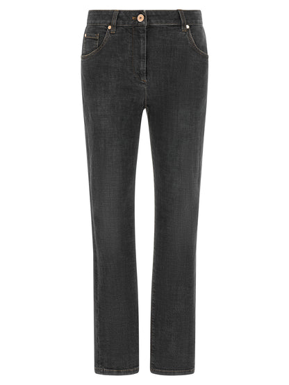 Brunello Cucinelli Slim Jeans Gray