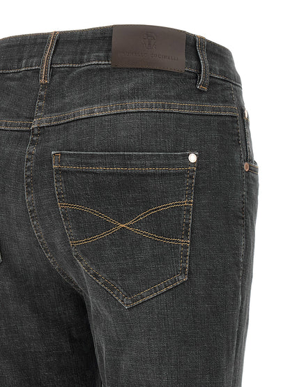 Brunello Cucinelli Slim Jeans Gray
