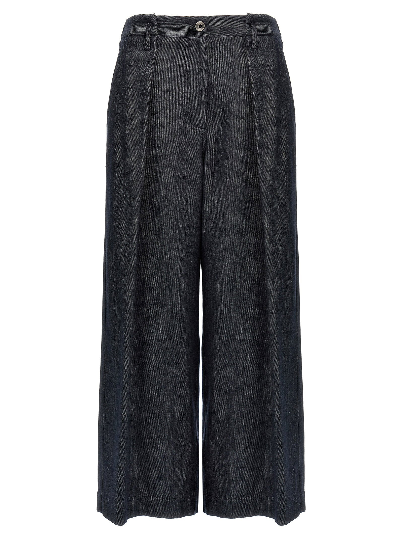Brunello Cucinelli A-line Pleated Pants Blue