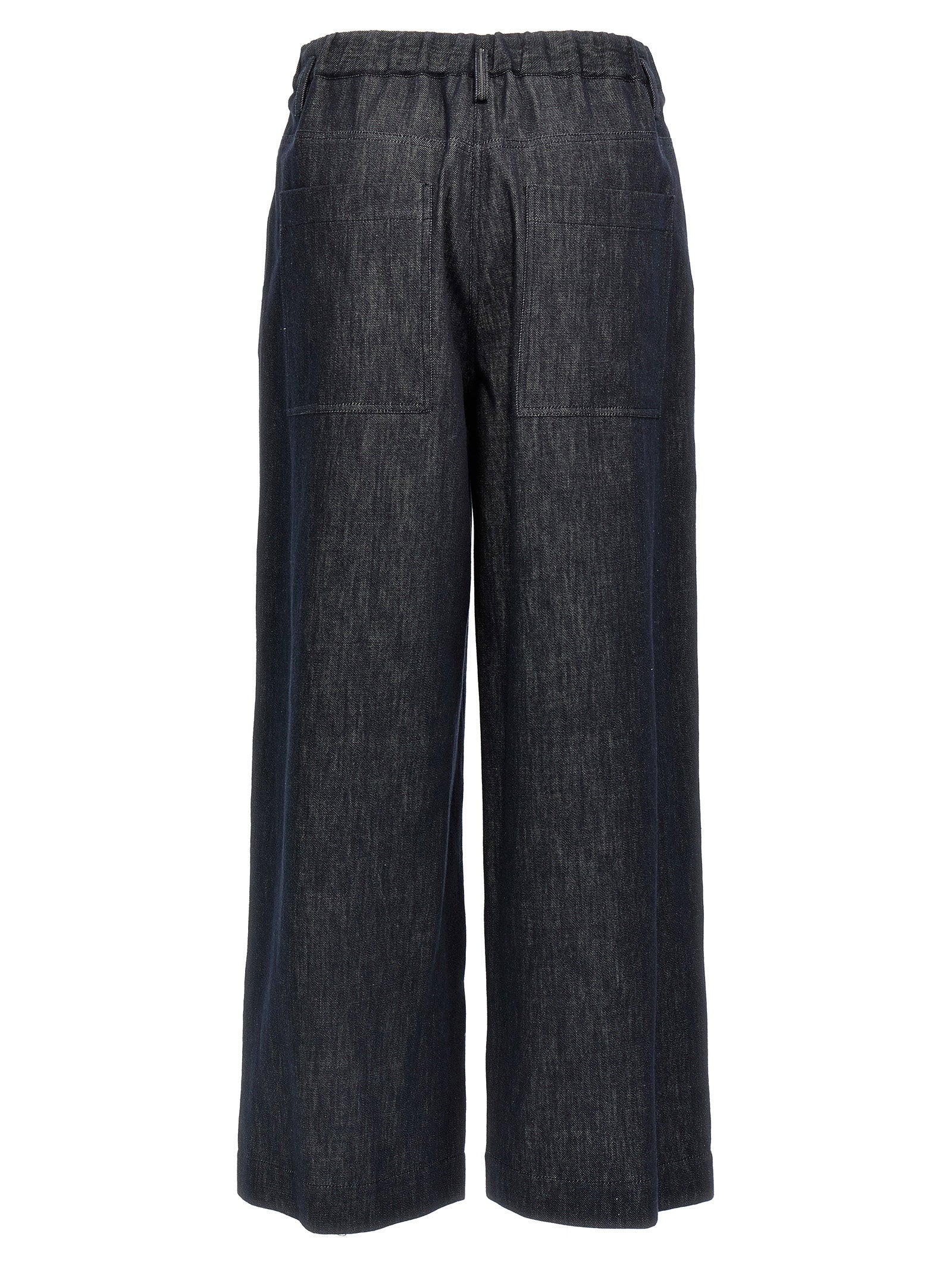 Brunello Cucinelli A-line Pleated Pants Blue