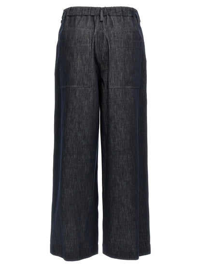 Brunello Cucinelli A-line Pleated Pants Blue