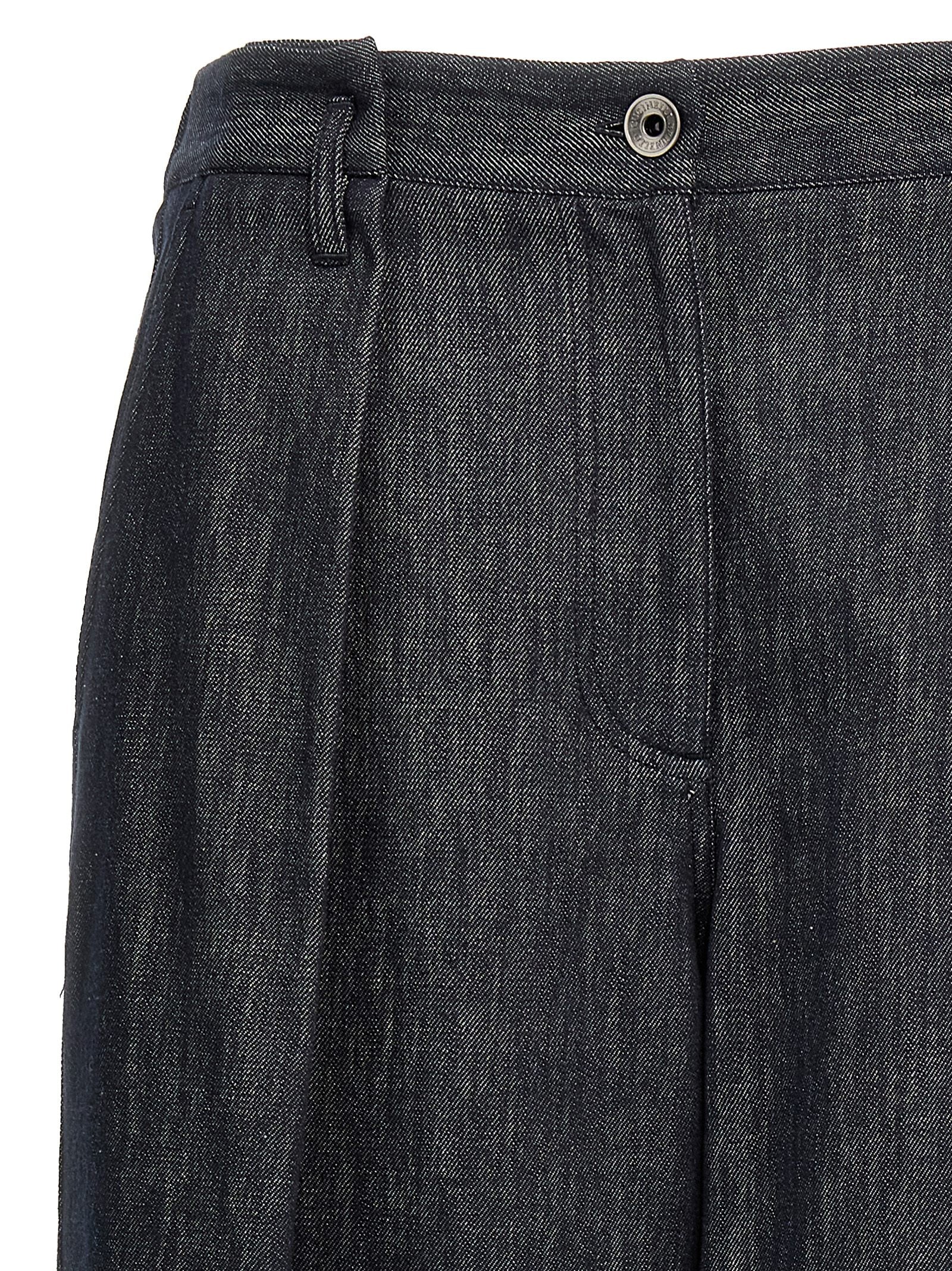 Brunello Cucinelli A-line Pleated Pants Blue