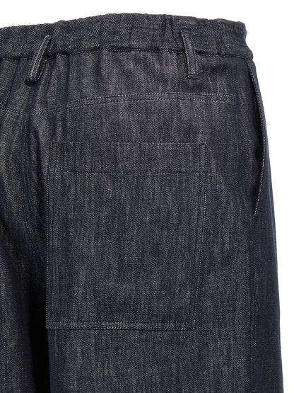 Brunello Cucinelli A-line Pleated Pants Blue