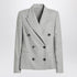 Brunello Cucinelli Grey Double-Breasted Virgin Wool and Cashmere Jacket Grey