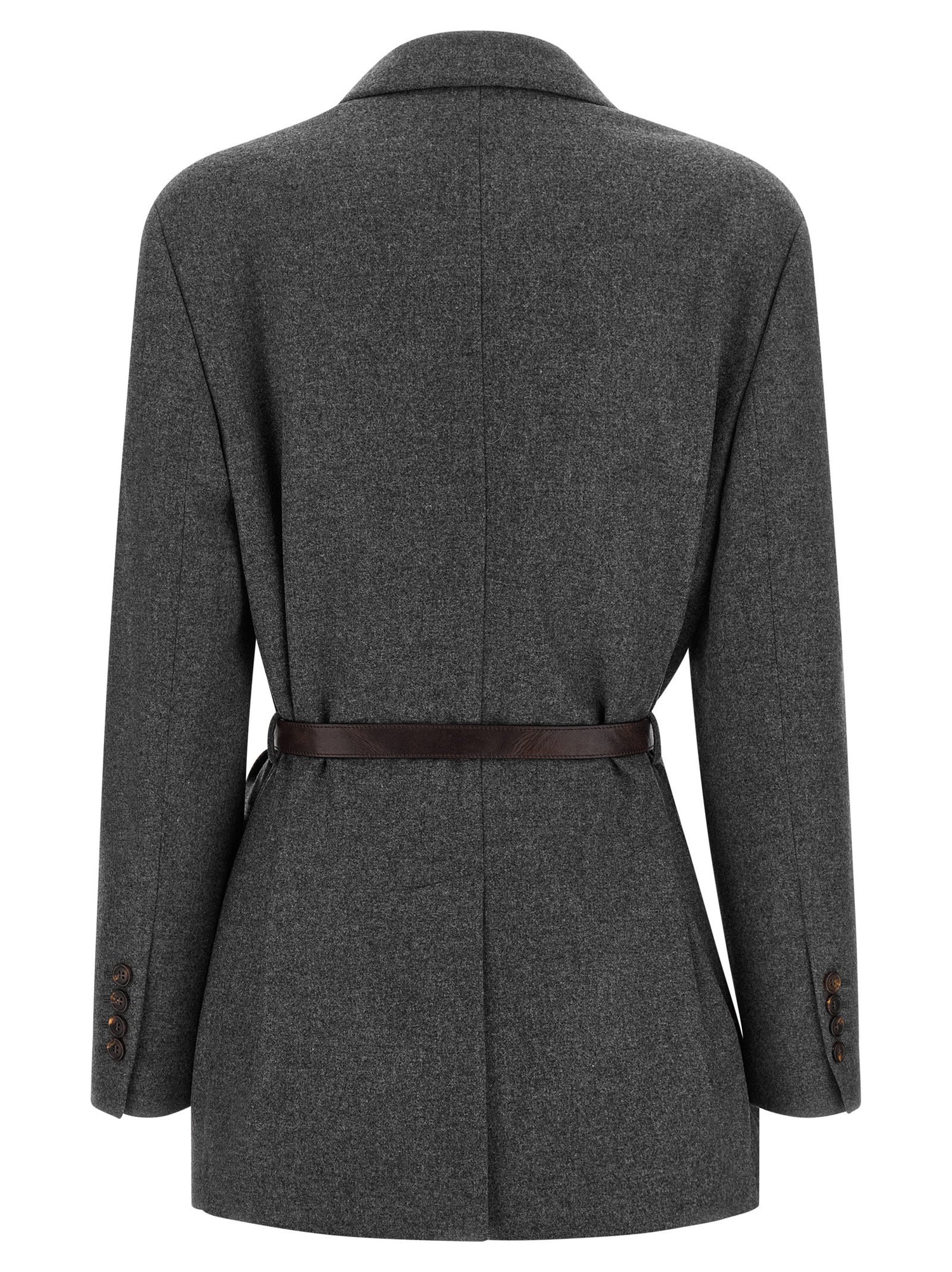 Brunello Cucinelli Single-breasted Blazer Gray