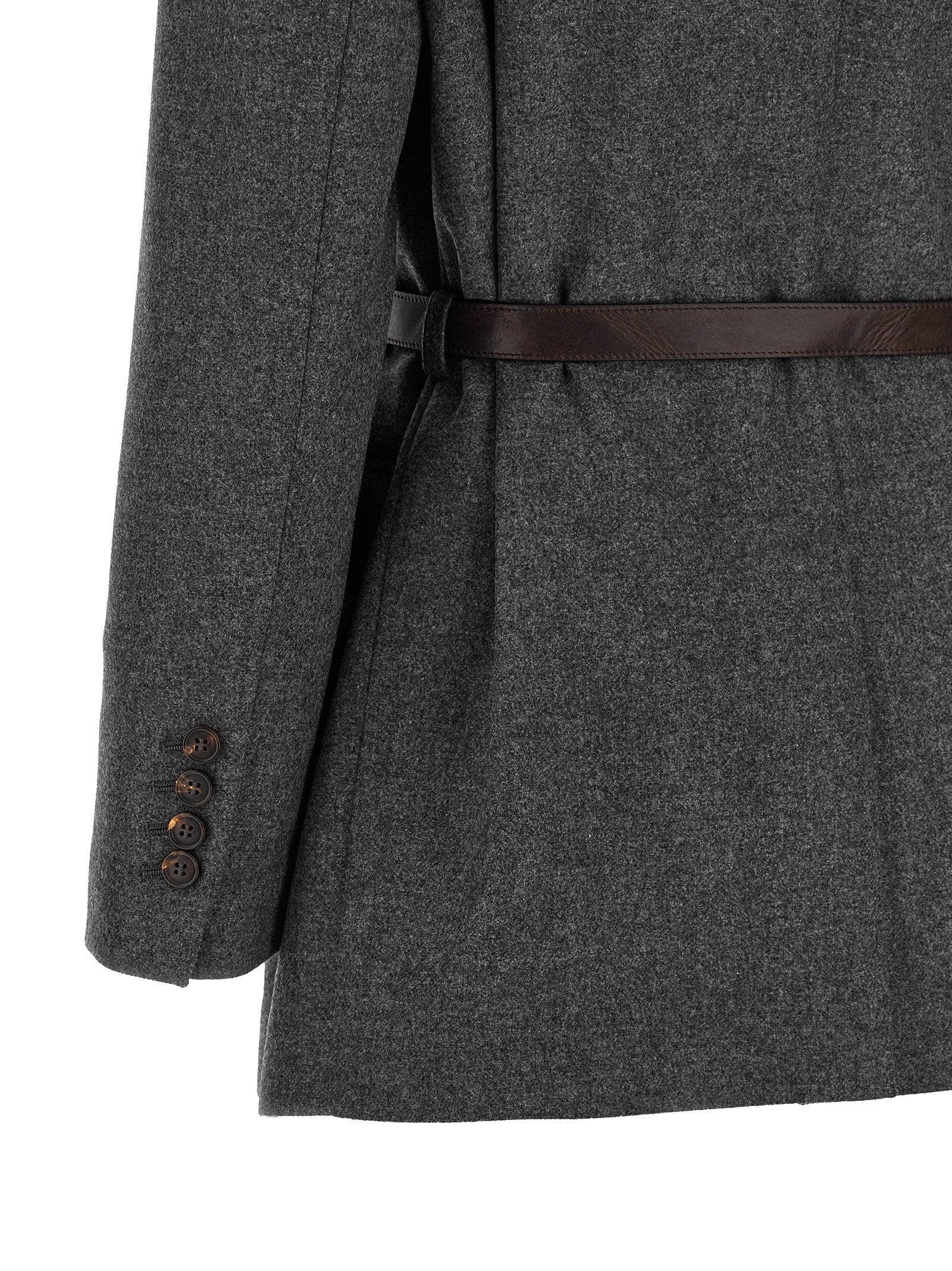 Brunello Cucinelli Single-breasted Blazer Gray
