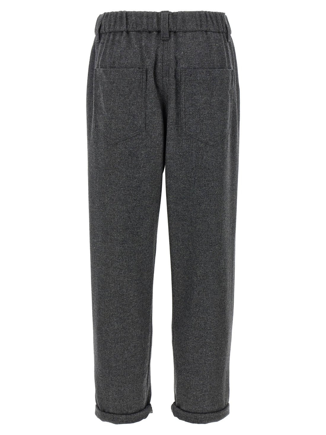 Brunello Cucinelli Wool And Cashmere Pants Gray