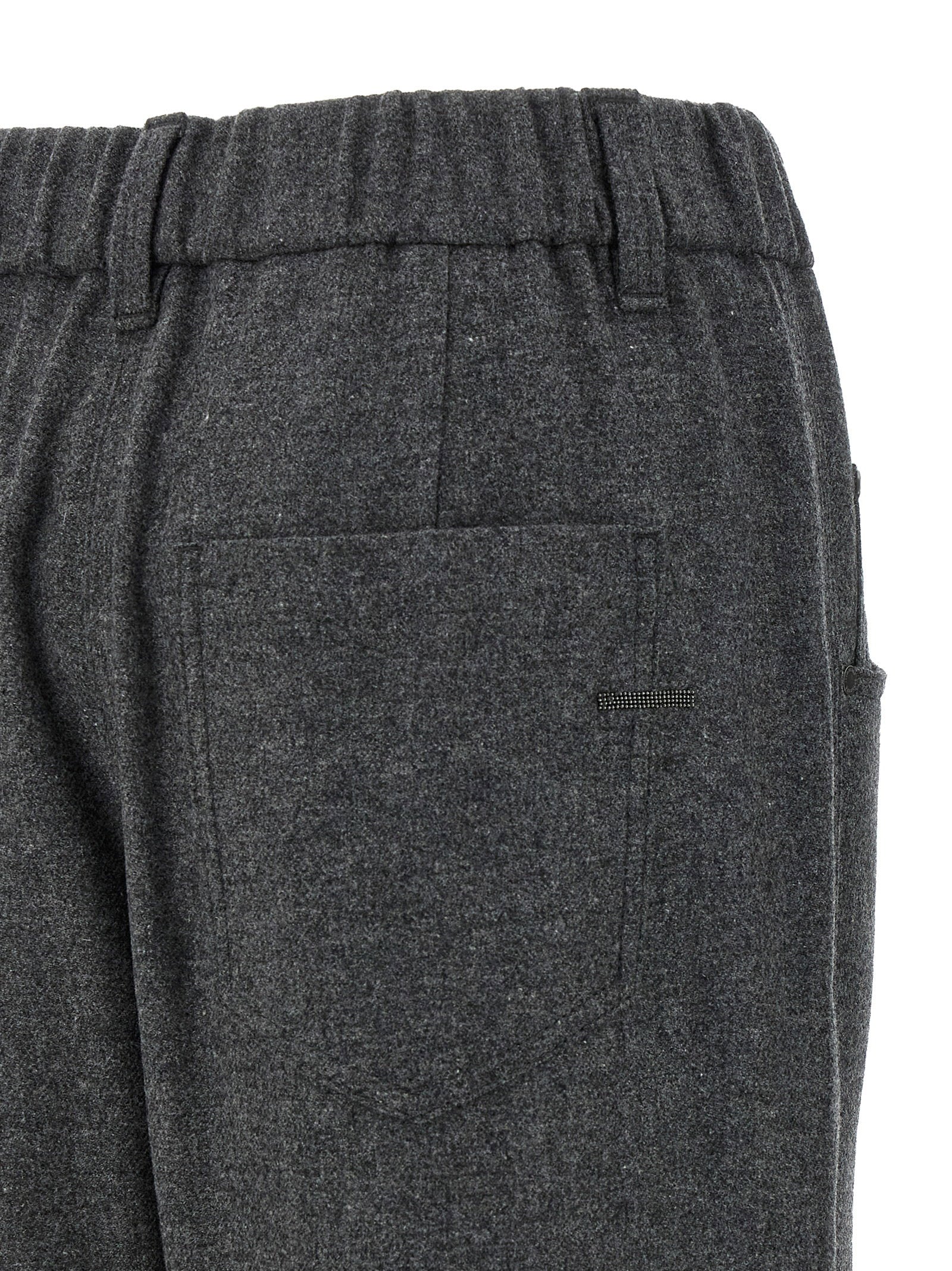 Brunello Cucinelli Wool And Cashmere Pants Gray