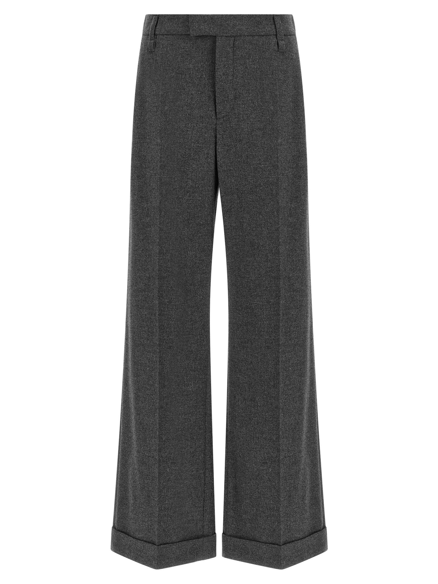 Brunello Cucinelli Wool And Cashmere Pants Gray