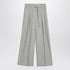 Brunello Cucinelli Wide-Leg Grey Wool-Cashmere Trousers Grey