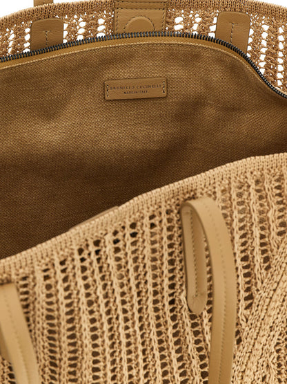 Brunello Cucinelli Bc Duo Large Shoulder Bag Beige