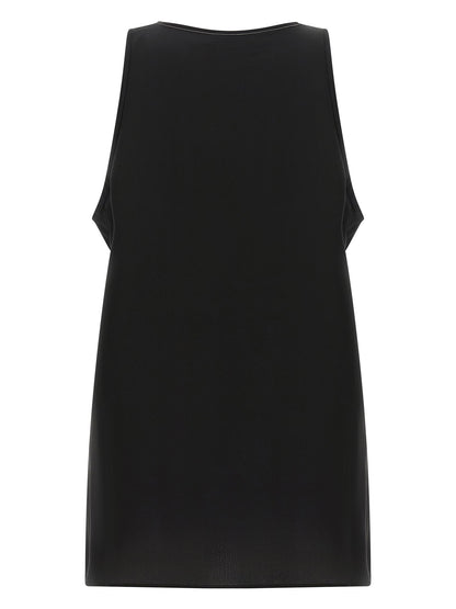 Brunello Cucinelli Monile Silk Top Black