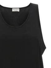 Brunello Cucinelli Monile Silk Top Black