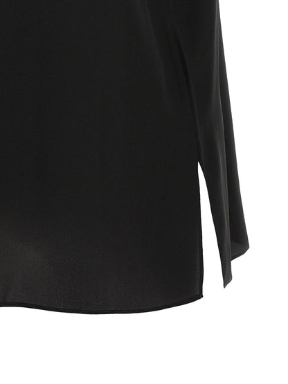 Brunello Cucinelli Monile Silk Top Black