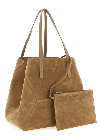 Brunello Cucinelli Bc Duo Maxi Shoulder Bag Brown