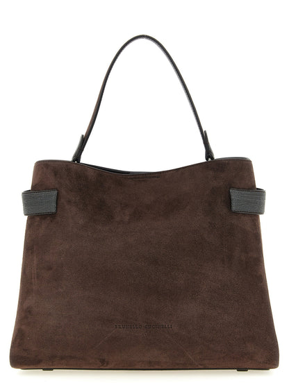 Brunello Cucinelli Essence Large Handbag Brown