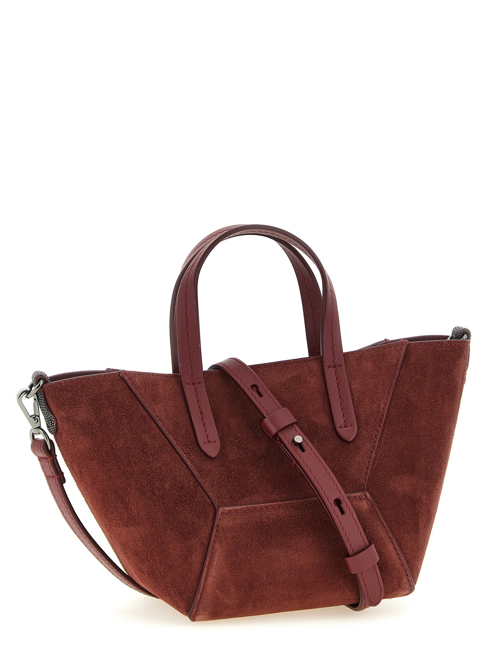Brunello Cucinelli Bc Duo Mini Handbag Bordeaux
