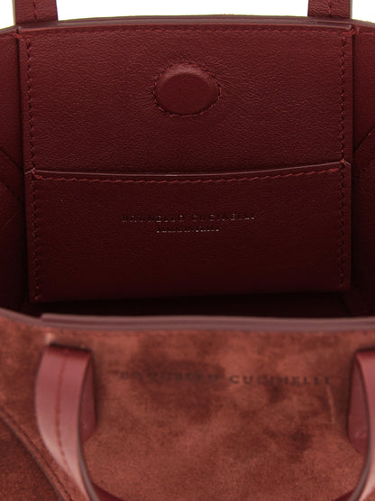 Brunello Cucinelli Bc Duo Mini Handbag Bordeaux