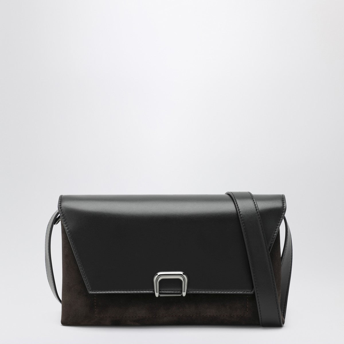 Brunello Cucinelli Sartorial Brown Suede and Calf Leather Shoulder Bag Brown