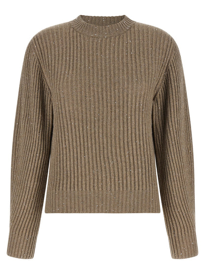 Brunello Cucinelli Sparkling Sweater Beige