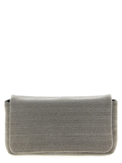 Brunello Cucinelli Monile Crossbody Bag Silver