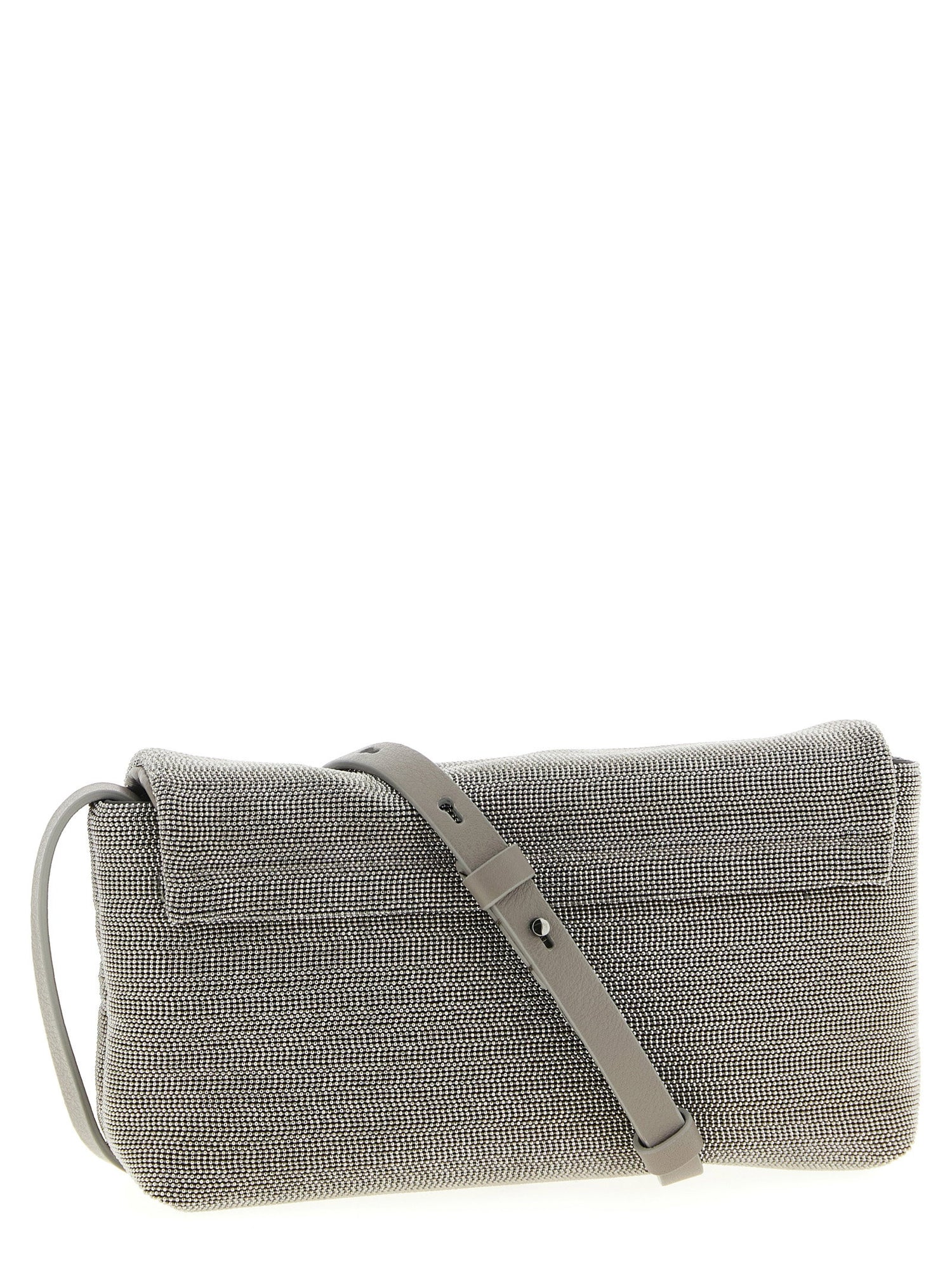 Brunello Cucinelli Monile Crossbody Bag Silver